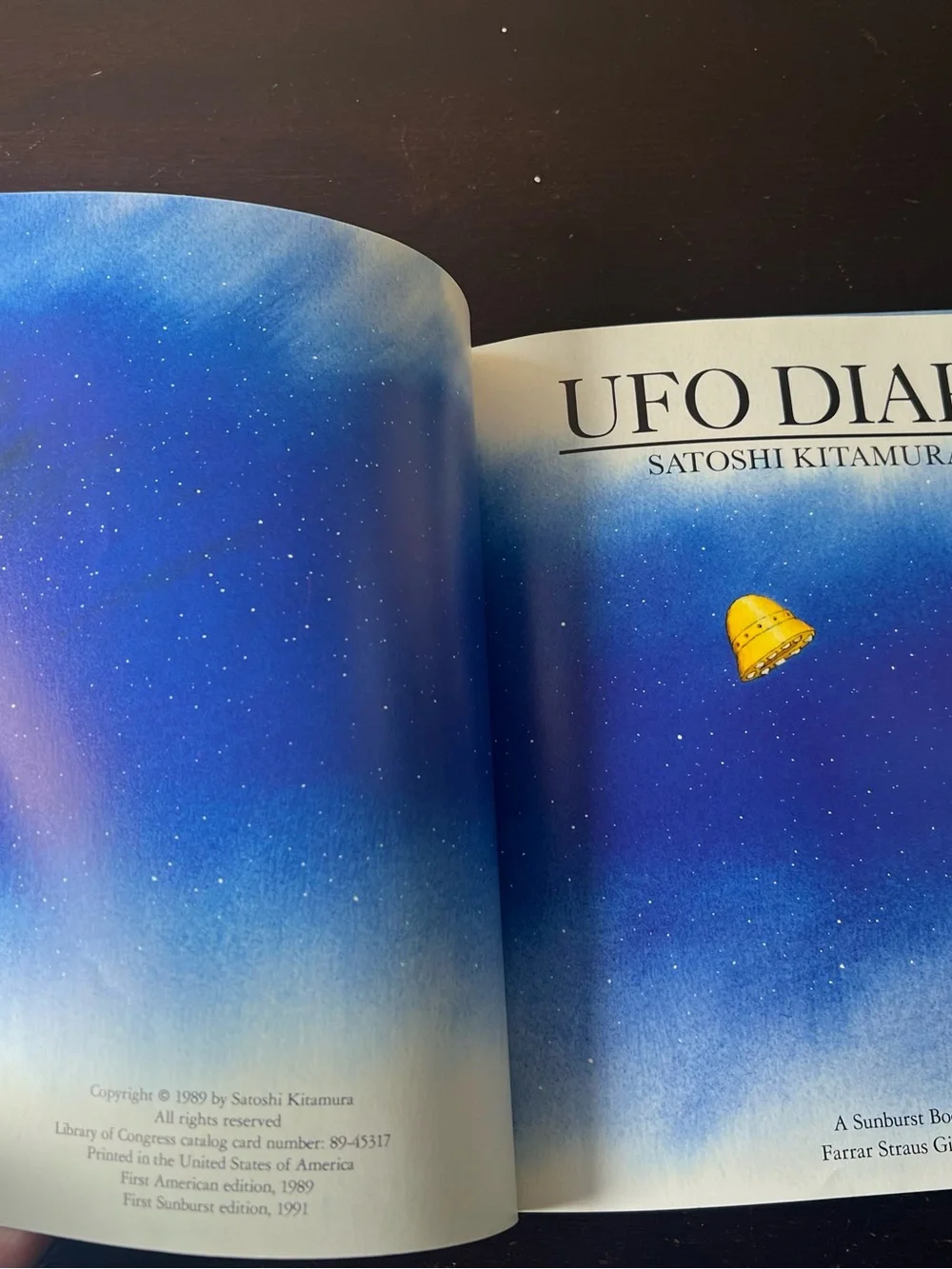 Vintage 1991 UFO Diary Paperback Alien Space Adventure  Book Satoshi Kitamura